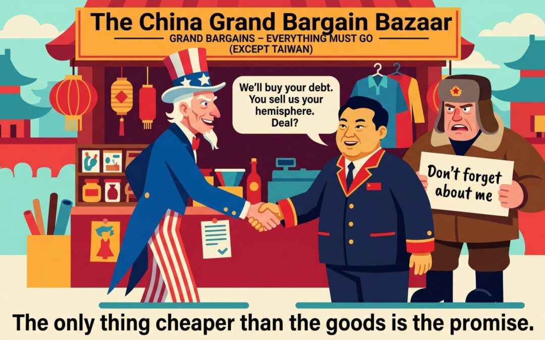 The Great Geopolitical Pantomime: How Fear Sells and Empires Dream – A Cockney Take on Doom Prophets